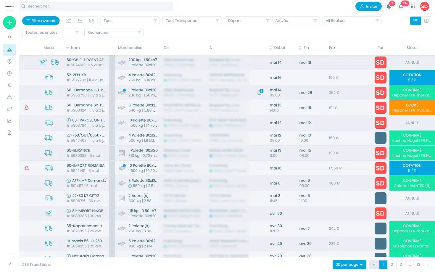 Interface Shiptify